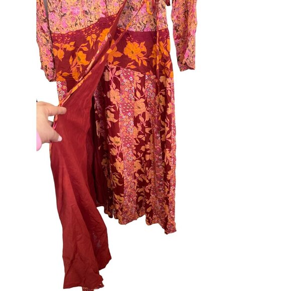 Free People $168 Tilda Wrap Boho Floral Maxi Dress Size Small NWT - Picture 11 of 12